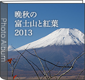 晩秋の富士山と紅葉2013